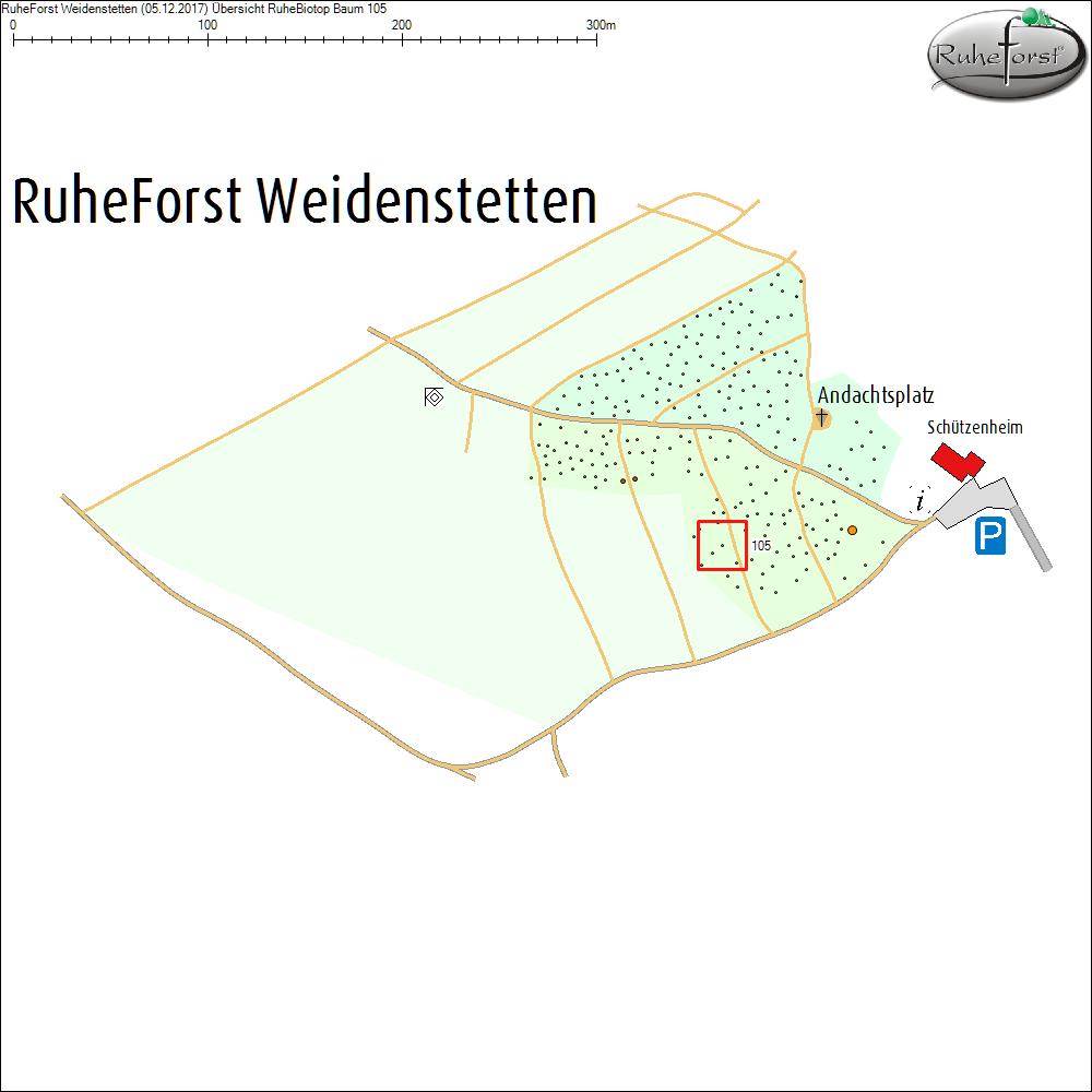 &Uuml;bersichtskarte zu Baum 105